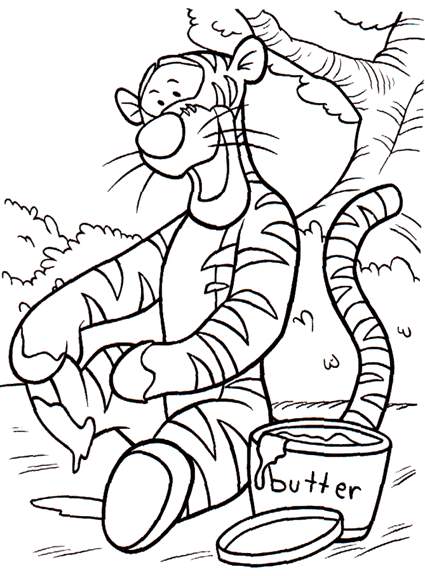 Plansa de colorat cu Winnie de Pooh 96 97
